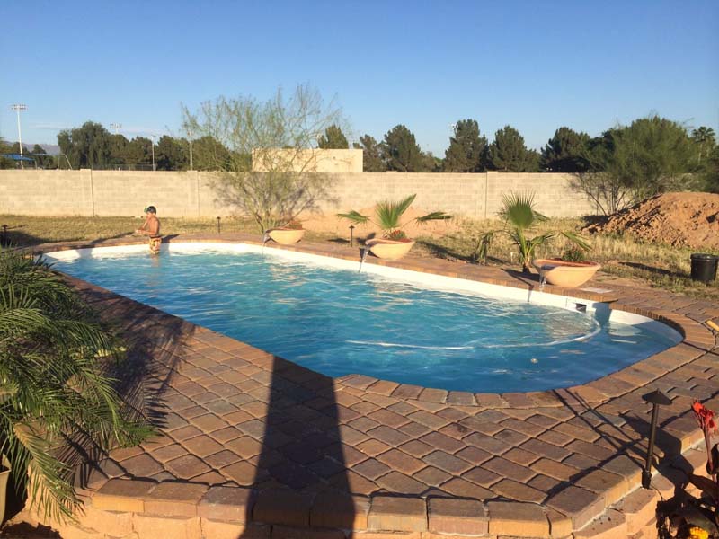 Fiberglass pools and spas take up to 7 days to be installed in your backyard